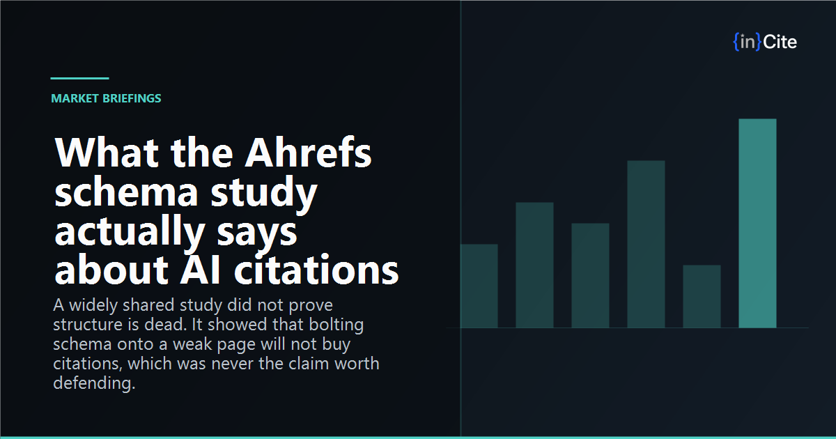 What the Ahrefs schema study actually says about AI citations